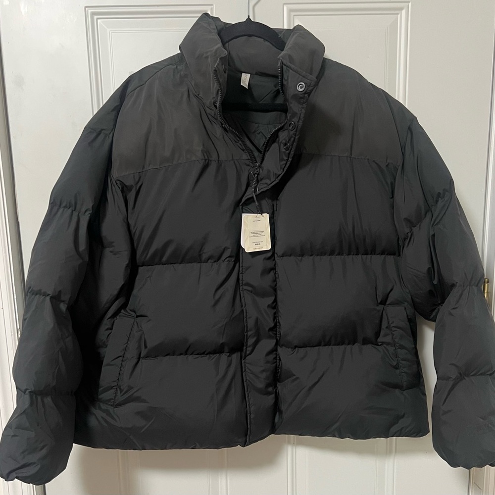 Fabletics Reflective Black Puffer Jacket